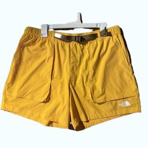 The North Face Men’s Large Golden Yellow Belted Hiking Shorts Lightweight Trail